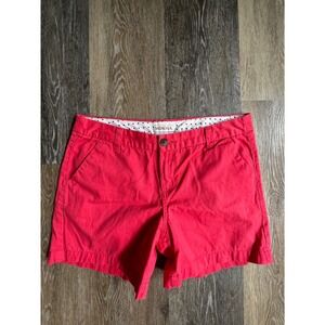 Merona Chino Shorts Womens 6 Pink Excellent Cotton Mid Rise Solid Casual